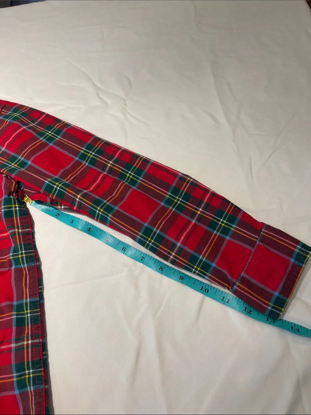 Old Navy Royal Stewart Plaid Button-Down Shirt with Green Accents